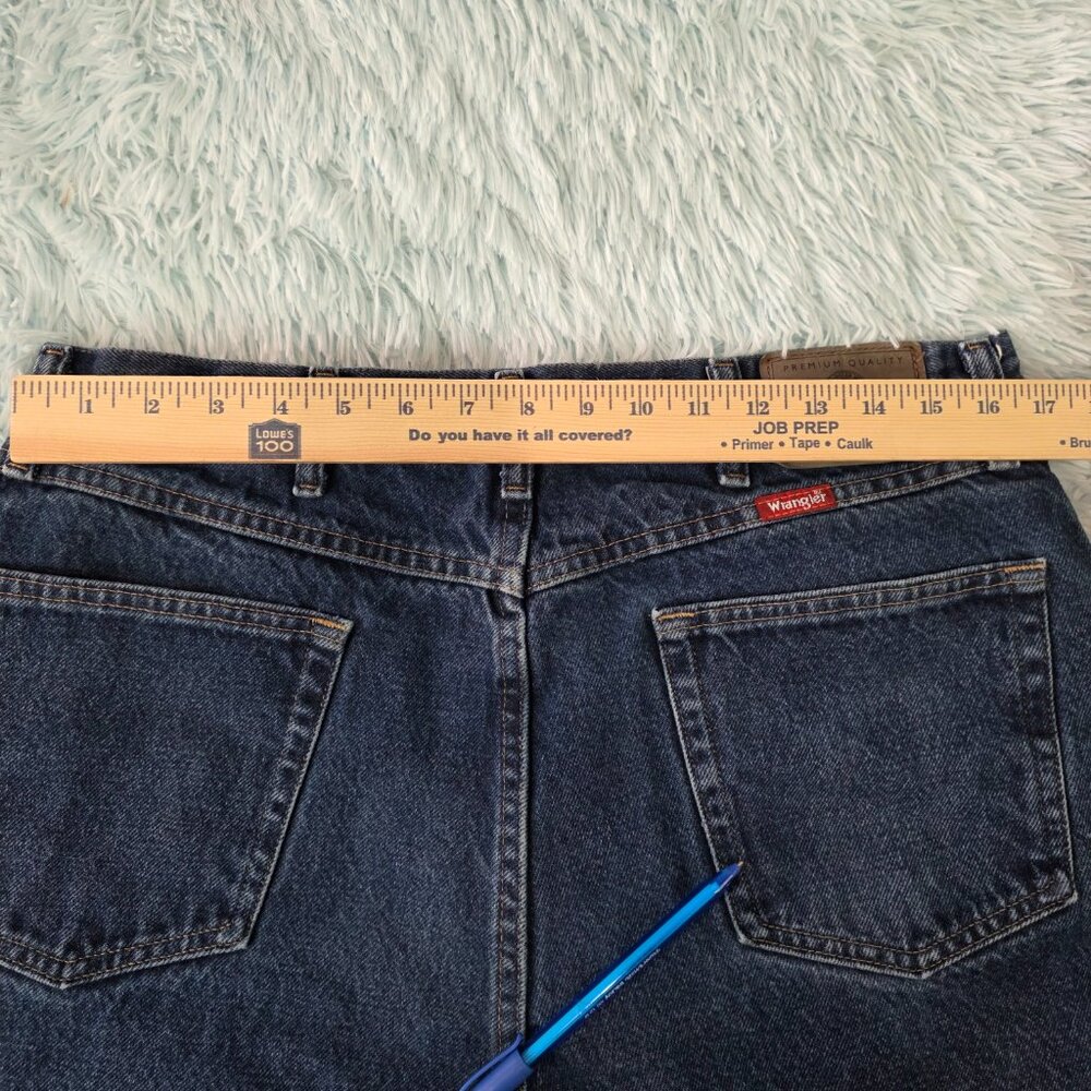 Wrangler 96501MR Dark Wash Regular Fit Straight Leg Jeans - 38x30 - Picture 6 of 9